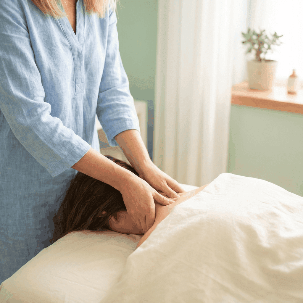 Séance d'ostéopathie